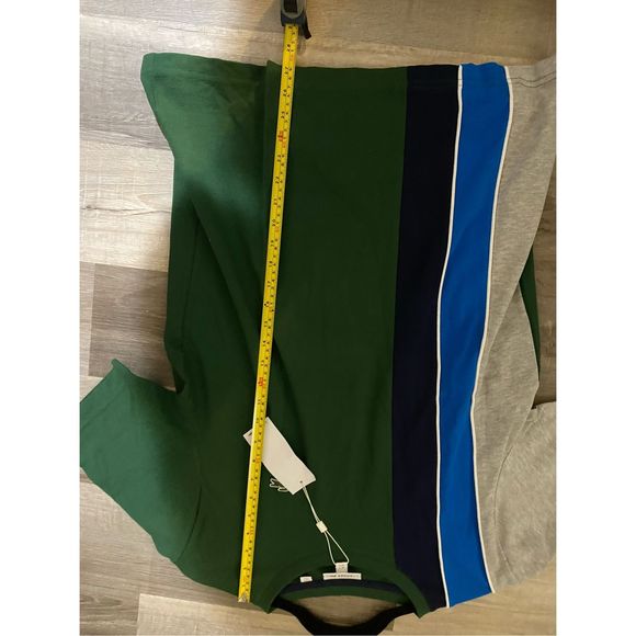 Lacoste NWT Green Colorblock Stripe T-Shirt Size Medium - Picture 5 of 8